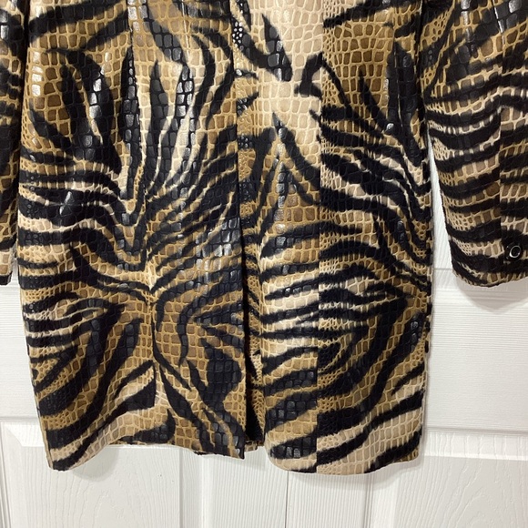 Selene Sport Animal Print Women's Blazer Jacket Button Front L - Picture 5 of 12